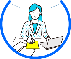 社外秘の資料も広げて作業できる